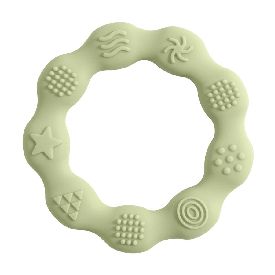 Baby Teether Health Care Molar Toy Tactile Cognition Food Grade Silicone Newborn Grip Teething Toys Baby Shower Gift BPA Free - Bebe Kool