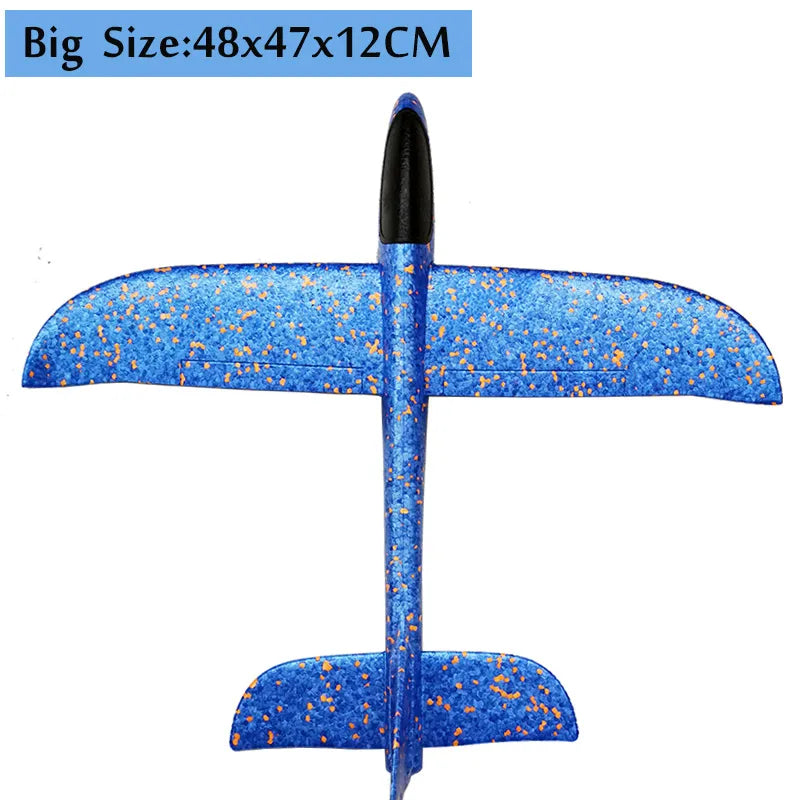 Large Foam Plane Glider Hand Throw Airplane Inertial EPP Bubble Planes Outdoor Launch Kids Toys for Children Boys Gift - Bebe Kool