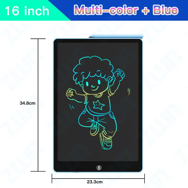 6.5/8.5/10/12/16Inch LCD Drawing Board Writing Tablet Digit Magic Blackboard Art Painting Tool Kids Toys Brain Game Child's Gift - Bebe Kool