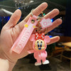 Anime Disney Keychain Cartoon Minnie Mouse Mickey Stitch Cute Doll PVC Keyring Ornament Key Chain Car Pendant Kids Toys Gifts - Bebe Kool