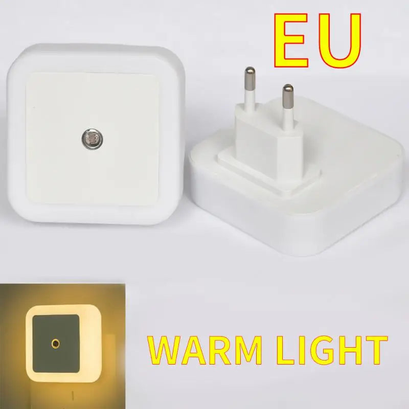 LED Night Light Mini Light Sensor Control 110-240V EU US UK Plug Nightlight Lamp For Children Kids Living Room Bedroom Lighting - Bebe Kool