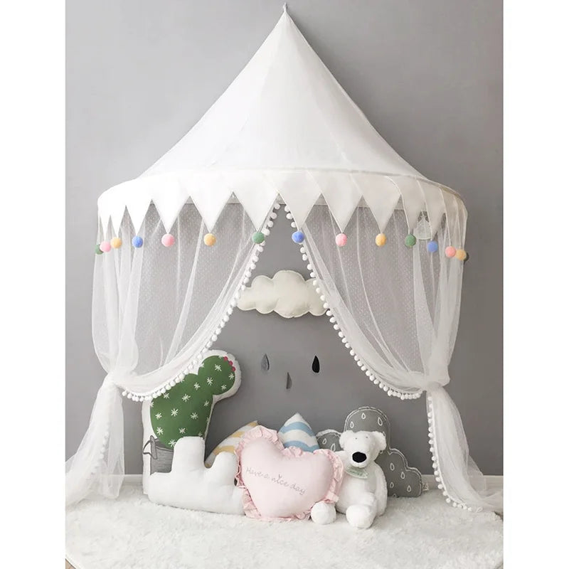 Tent for Kids Play House Portable Princess Castle Children Teepee Tent Baby Crib Netting Infant Mosquito Net Baby Bed Canopy - Bebe Kool