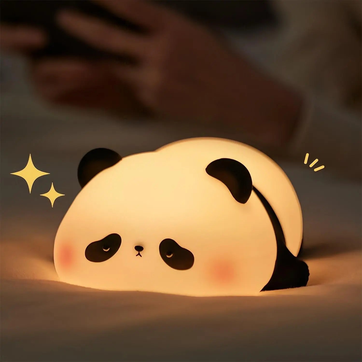 LED Night Lights Cute Sheep Panda Rabbit Silicone Lamp USB Rechargeable Timing Bedside Decor Kids Baby nightlight Birthday Gift - Bebe Kool