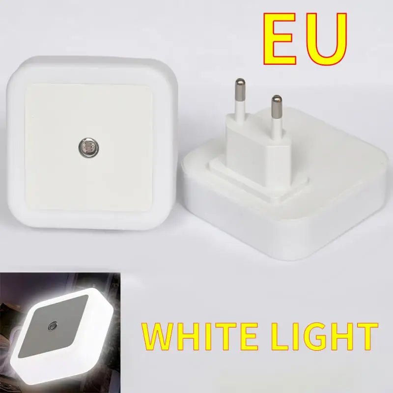 LED Night Light Mini Light Sensor Control 110-240V EU US UK Plug Nightlight Lamp For Children Kids Living Room Bedroom Lighting - Bebe Kool