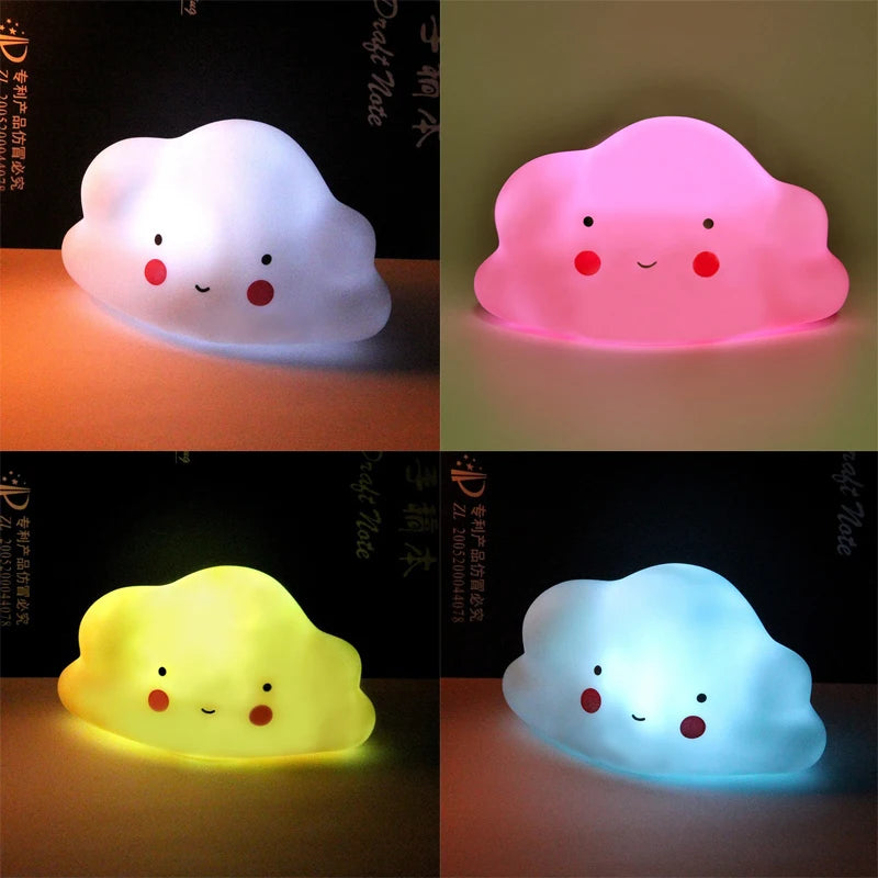 Led Night Light Cute Cartoon Animal Lamp Bear Unicorn Cloud Star Moon Nightlight for Baby Kids Room Bedside Bedroom Living Room - Bebe Kool