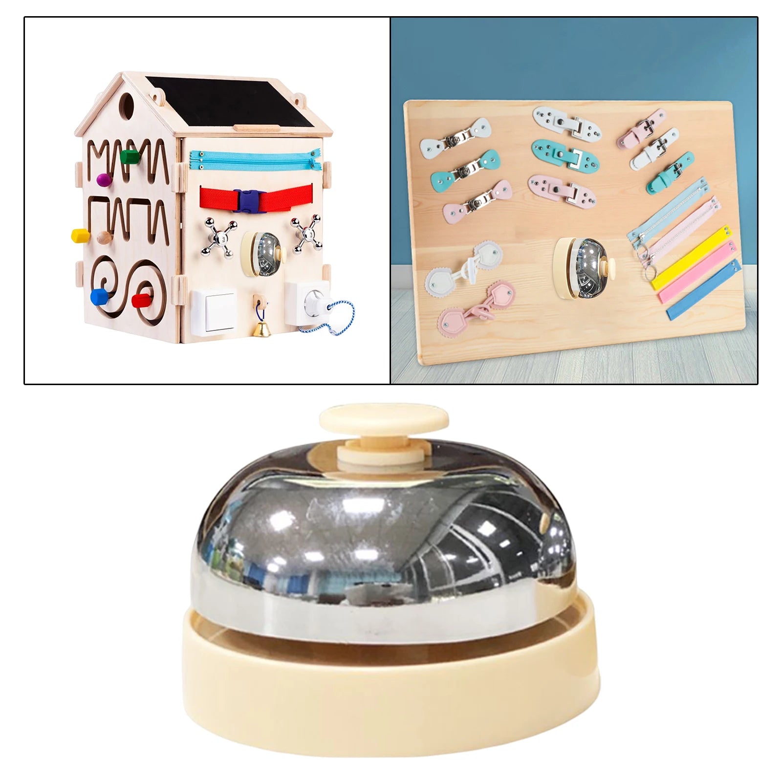 Montessori Busy Board Accessories: Bell, Sensory Toys for Kids, Preschool Learning" - Bebe Kool