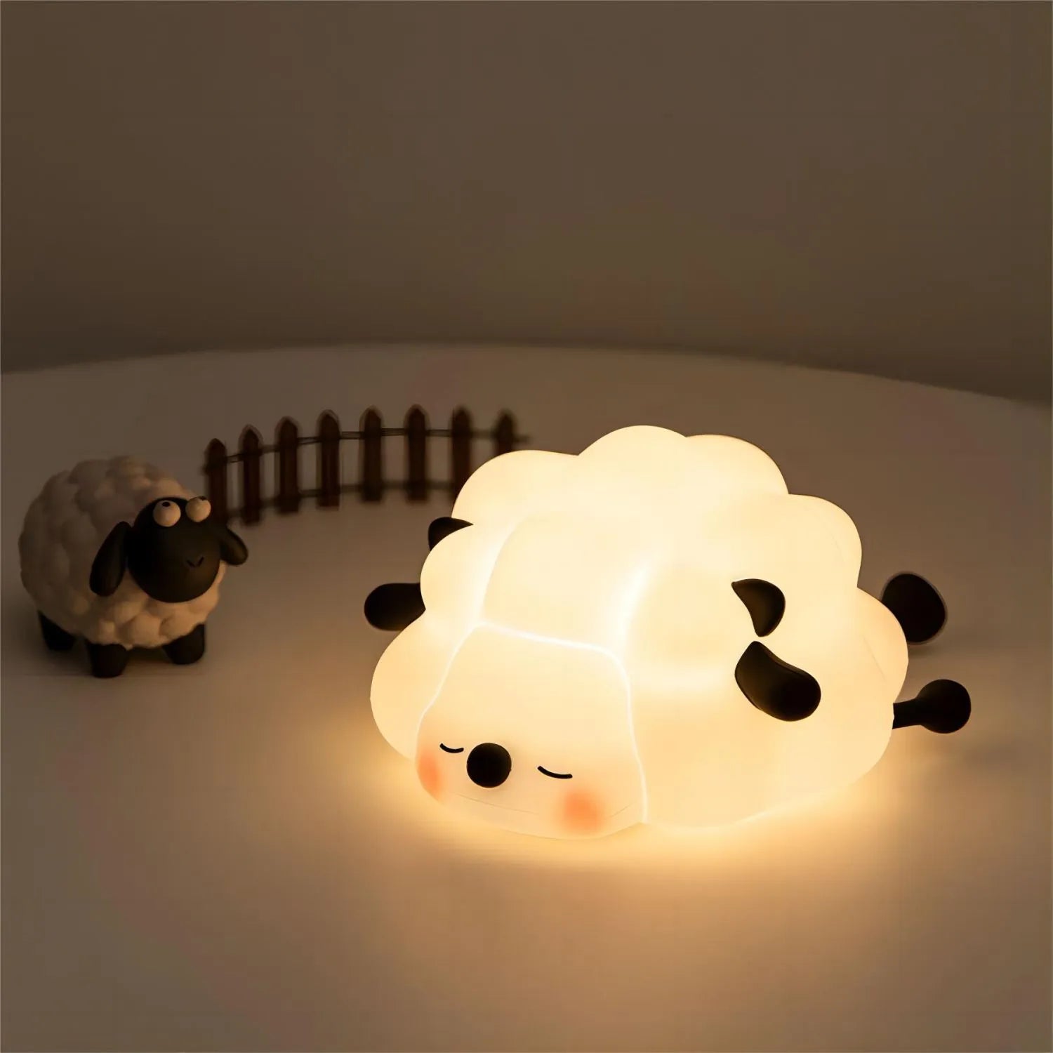 LED Night Lights Cute Sheep Panda Rabbit Silicone Lamp USB Rechargeable Timing Bedside Decor Kids Baby nightlight Birthday Gift - Bebe Kool