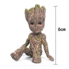 disney Marvel Avengers Groot Mini figure Pen Holder  Flower Pot Anime Toys Action Figure Sitting Groot Christmas Kids Toys Gifts - Bebe Kool