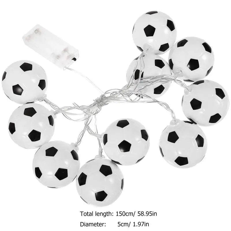 Kid Football Light Lamp Fairy Hanging String Soccer Led Night Novelty Nursery Up Banner Party Nightlight Football - Bebe Kool