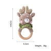 1PC Baby Ratter Toys Wooden Teether Crochet Animals BPA Free Rattle Toy Newborn Amigurumi Teether Baby Rattles Gifts For Newborn - Bebe Kool