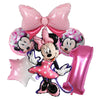 1set Disney Mickey Minnie Mouse Boys Girl Birthday Party Decor Kids Toys Ballon 1 2 3 4 5 6 7st Baby Shower Supplies Air Globos - Bebe Kool