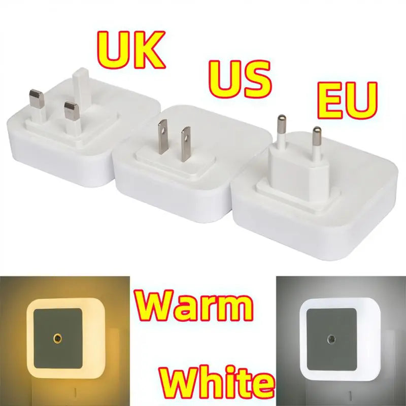 LED Night Light Mini Light Sensor Control 110-240V EU US UK Plug Nightlight Lamp For Children Kids Living Room Bedroom Lighting - Bebe Kool