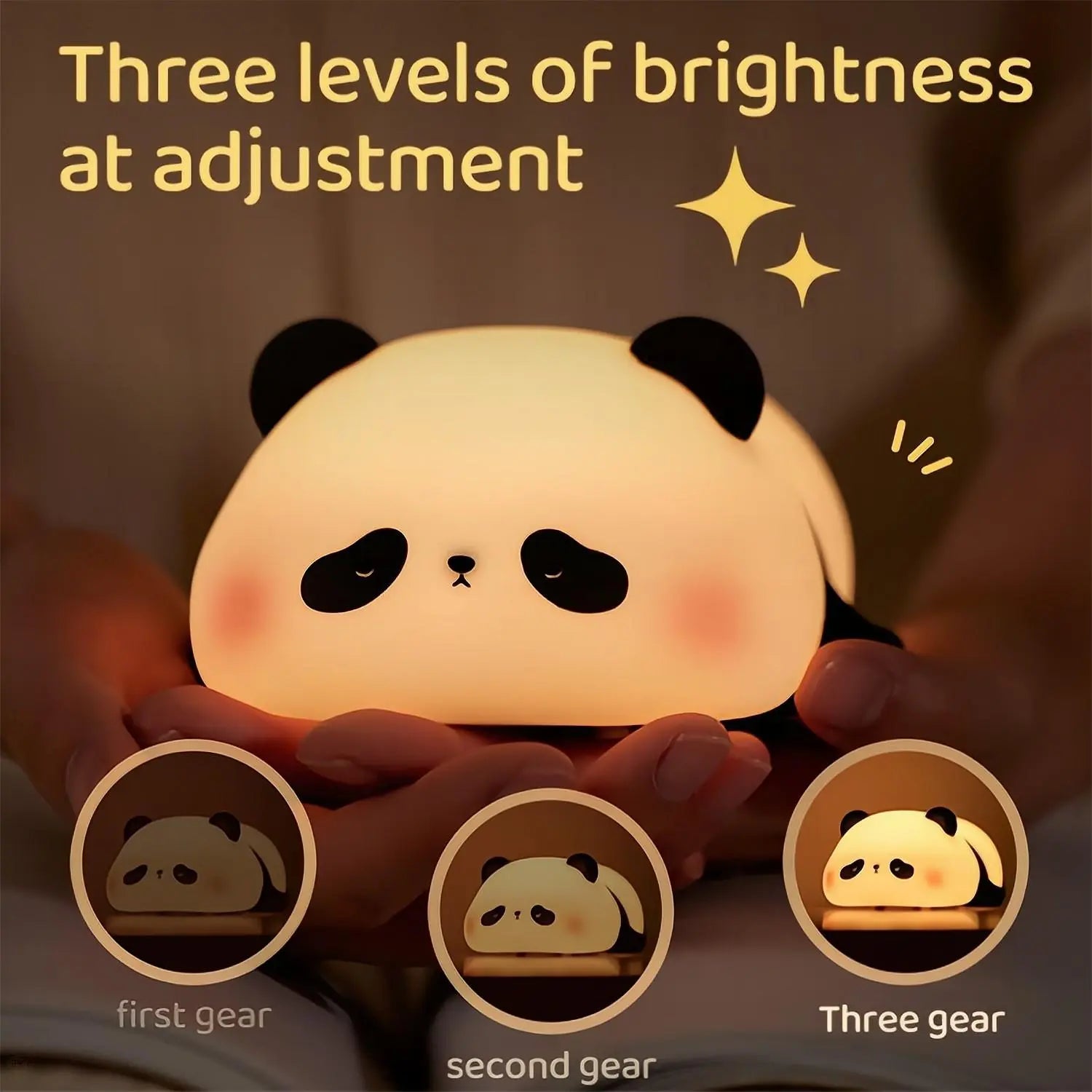 LED Night Lights Cute Sheep Panda Rabbit Silicone Lamp USB Rechargeable Timing Bedside Decor Kids Baby nightlight Birthday Gift - Bebe Kool