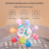 Baby Toys 0 12 Months Rotating Rattle Ball Grasping Activity Baby Development Toy Silicone Teether Baby Sensory Toys for Babies - Bebe Kool