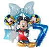 1set Disney Mickey Minnie Mouse Boys Girl Birthday Party Decor Kids Toys Ballon 1 2 3 4 5 6 7st Baby Shower Supplies Air Globos - Bebe Kool