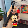 Anime Disney Keychain Cartoon Minnie Mouse Mickey Stitch Cute Doll PVC Keyring Ornament Key Chain Car Pendant Kids Toys Gifts - Bebe Kool