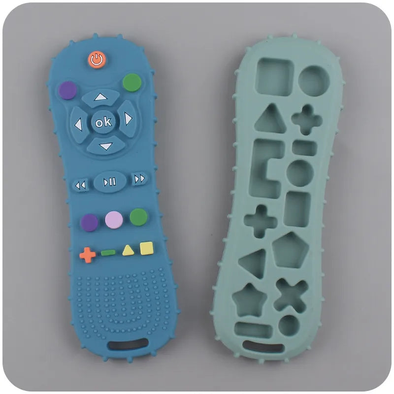 1Pcs Baby Teether TV Remote Control Shape Silicone Teether for Rodent Gum Pain Teething Toy Kids Sensory Educational Toy - Bebe Kool