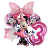 1set Disney Mickey Minnie Mouse Boys Girl Birthday Party Decor Kids Toys Ballon 1 2 3 4 5 6 7st Baby Shower Supplies Air Globos - Bebe Kool