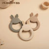 1Pcs Food Grade Baby Silicone Teether Toy Cartoon Rabbit Nursing Teething Ring BPA Free Newborn Health Molar Chewing Accessories - Bebe Kool