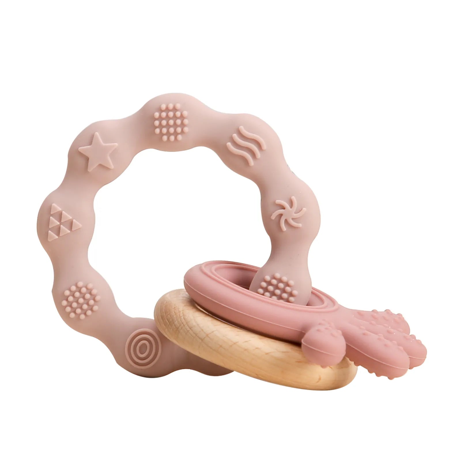 1pc Baby Teether Music Rattles for Kids Animal Crochet Rattle Elephant Giraffe Ring Wooden Babies Gym Montessori Children's Toys - Bebe Kool