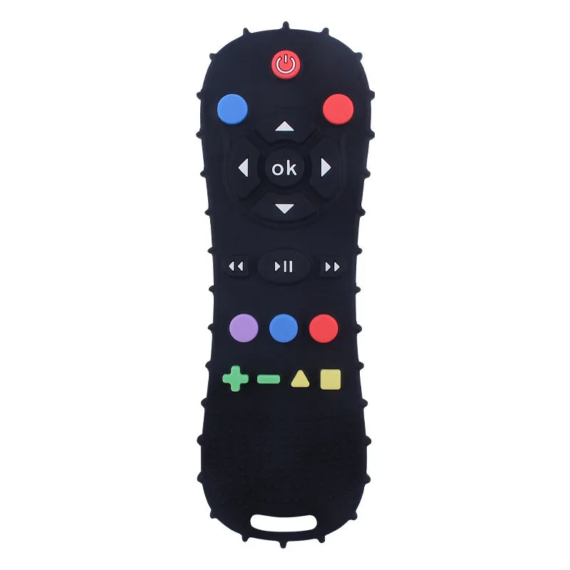 1Pcs Baby Teether TV Remote Control Shape Silicone Teether for Rodent Gum Pain Teething Toy Kids Sensory Educational Toy - Bebe Kool