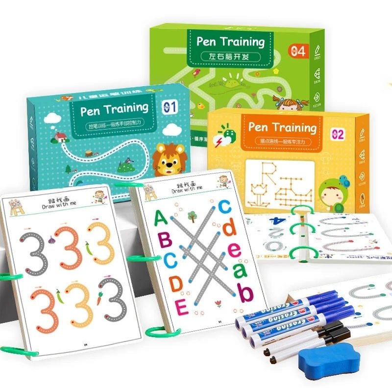 136-Page Educational Toy, Pen Control, Math Match Game for Toddlers" - Bebe Kool