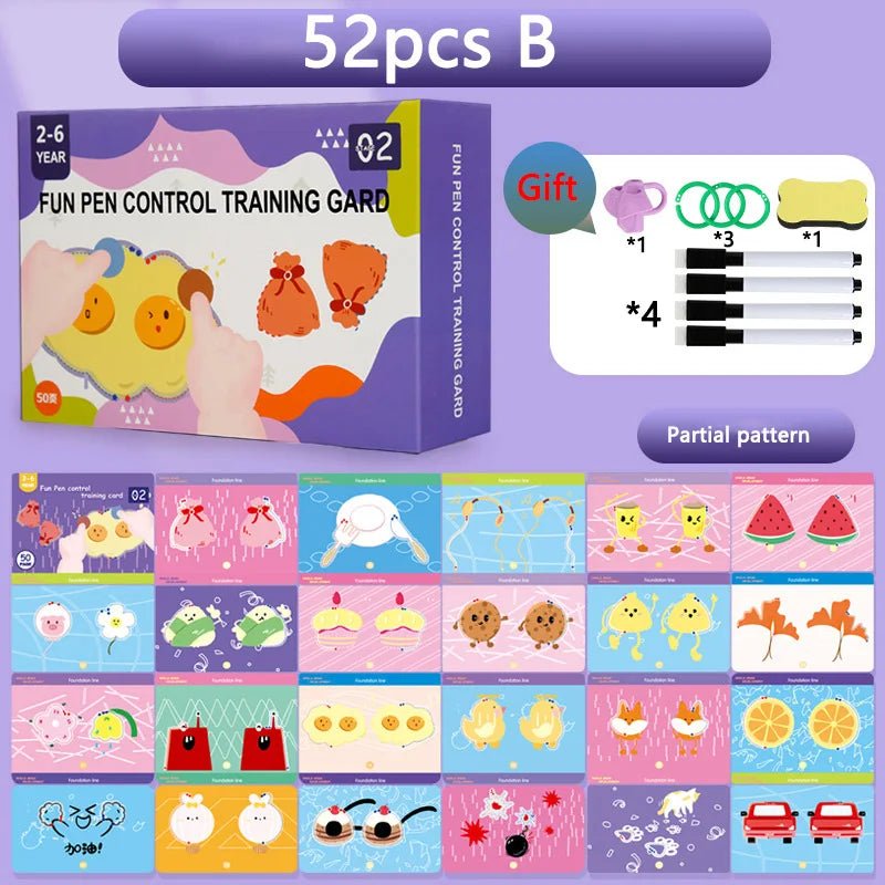 136-Page Educational Toy, Pen Control, Math Match Game for Toddlers" - Bebe Kool