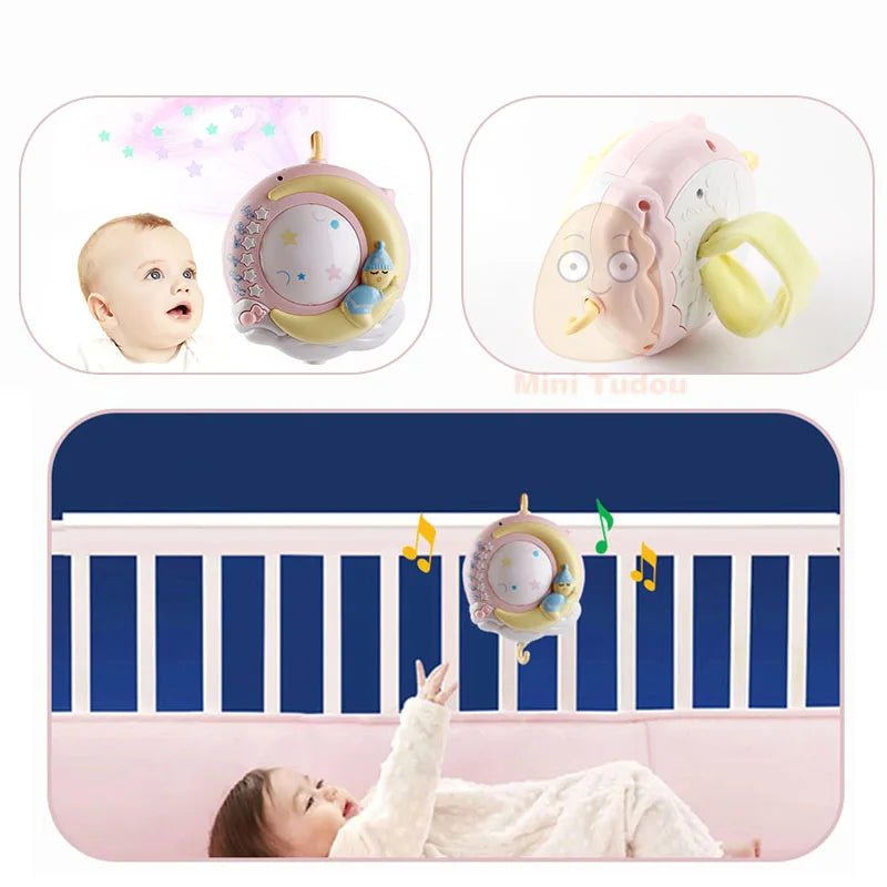 0-12 Months Crib Mobile: Musical Box, Soft Toys, Educational for Newborn Girl" - Bebe Kool