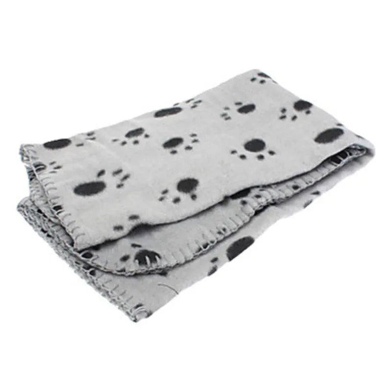 Baby Warm Fleece Blanket Newborn Baby Boy Blankets Cartoon Blanket Pet Paw Print Design Mat Sofa Blanket Baby Bed Accessories - Bebe Kool