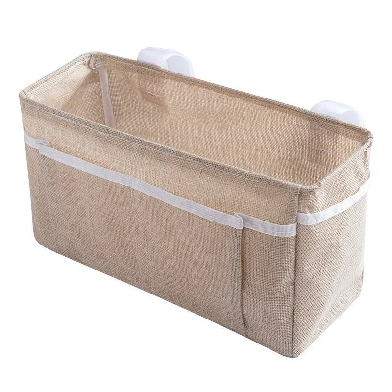 Canvas Baby Crib Organizer Bed Hanging Storage Bag For Baby Essentials Multipurpose Baby Bed Organizer Hanging Diaper Toy Tissue - Bebe Kool