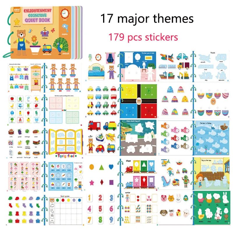 Children Busy Book Montessori For Toddler 1 2 3 Years Baby Books Animals Numbers Matching Puzzles Kids Learning Educational Toy - Bebe Kool