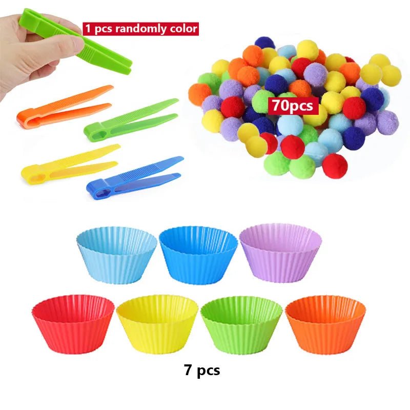 Colorful Ball Sorting, Montessori Early Education, Counting Games" - Bebe Kool