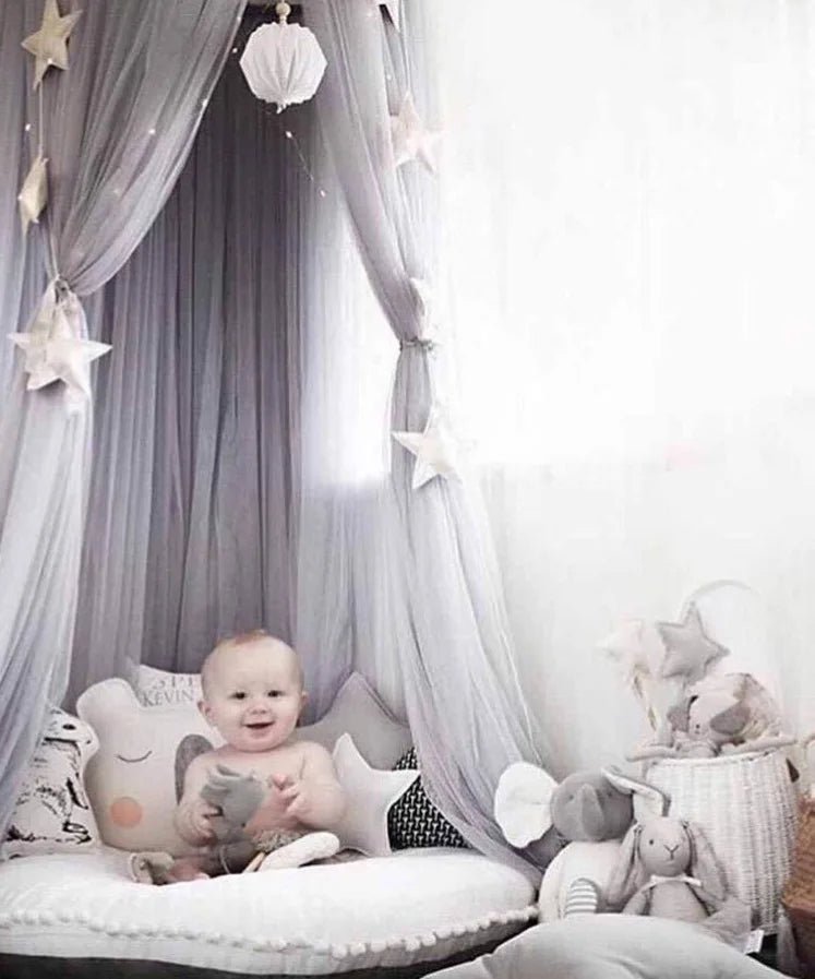 Hanging Baby Bed Canopy Mosquito Net Dome Dream Curtain Tent Baby Crib Netting Round Hung Kids Canopy Tent Children Room Decor - Bebe Kool