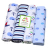 New 4pcs/pack 100% Cotton Baby Bed Sheets Receiving Baby Blanket Newborn Baby Bedding 76x76cm Supersoft Blanket Cobertor 23x23cm - Bebe Kool